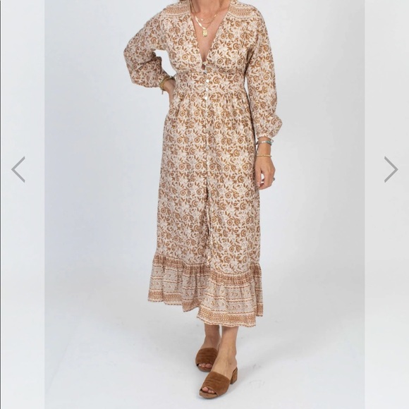 Cleobella Dresses Cleobella Sz Large Floral Button Down Maxi Dress